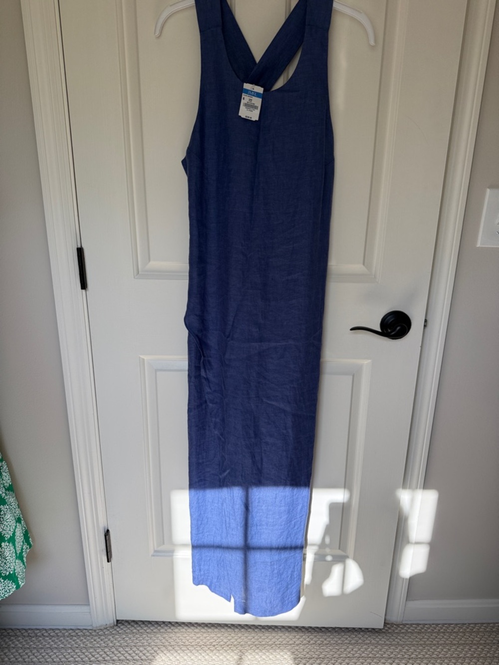 J McLaughlin Sleeveless Linen Abilene Midi Dress in Denim